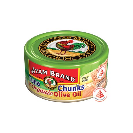 [Ayam brand] 150g AYAM Brand canned Tuna Chunks in Olive Oil - MD Keto