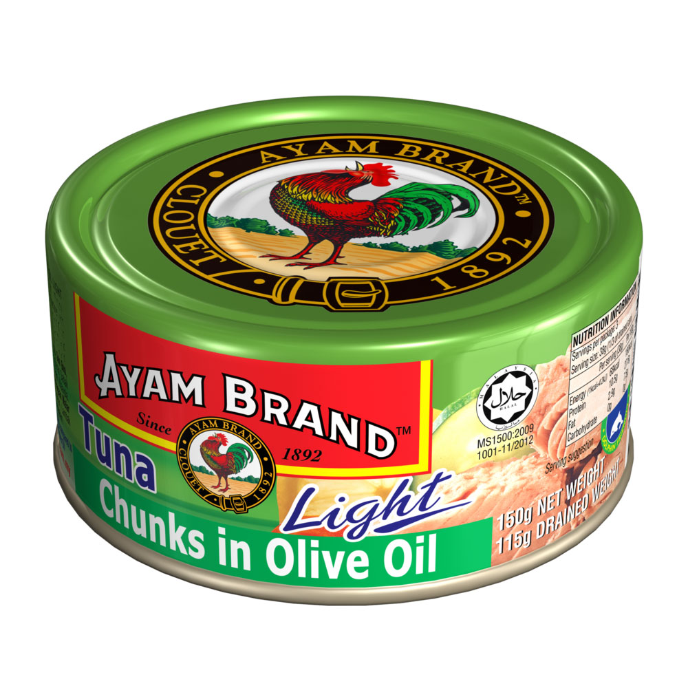 [Ayam brand] 150g Canned Tuna Chunks in Olive Oil Light - MD Keto Home